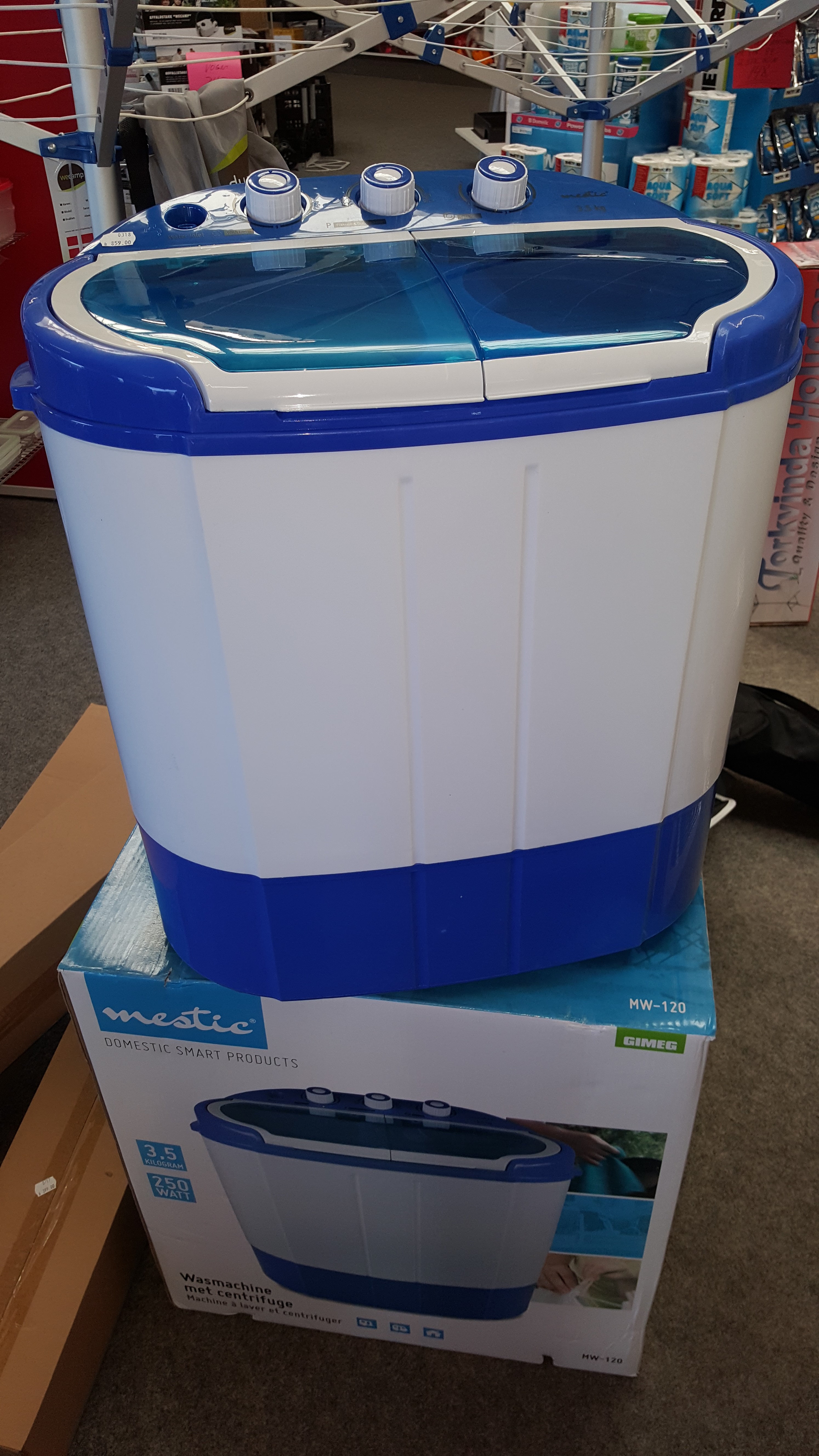 Camping vaskemaskine.